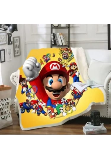 Marıo Organik Pamuk Polar 150 Cm 220 Cm. Tv Battaniyesi Altın