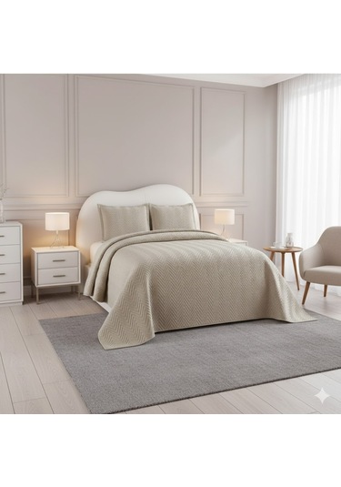 Nubuk Yatak Örtüsü Tek Kişilik Malta Taş Diğer