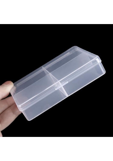 Kare Plastik Şeffaf Saklama Kutusu Küçük Öğeler Çeşitli Eşyalar Organizatör Vaka Takı Boncuk Konteyner Kutusu Araçları Aksesuarları 7.3 6.3 1.6cm