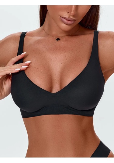 Astores Dikişsiz Sütyen, Balensiz, Push-up'sız Üst 436481943 Siyah