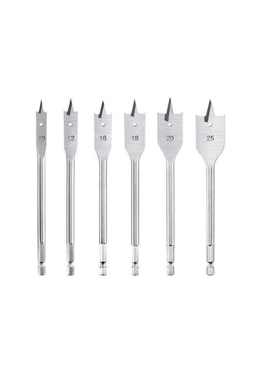 Sgs 6 Parça Bits Saplı Ahşap Yaprak Matkap Ucu Seti Sgs1480