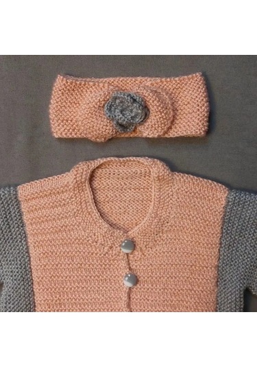 Uretti - Talia 8659 - 3969 El Örgüsü Kız Çocuk Hırka - Bandana - Patik 3'lü Takım - 2 Yaş Yavruağzı Uretti - Talia 8659 - 3969 El Örgüsü Kız Çocuk Hırka - Bandana - Patik 3'lü Takım - 2 Yaş Yavruağzı