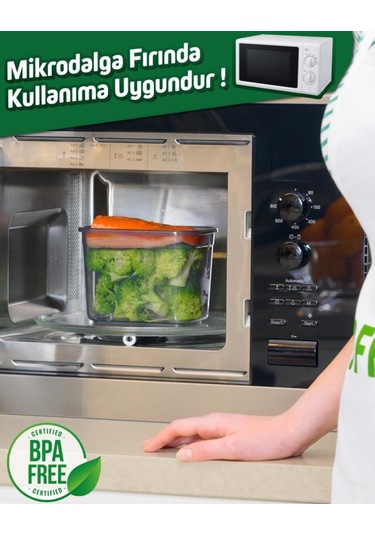 Offbox Buzluk Sebze Bakliyat Et Gıda Saklama Kabı - 2 Lt. - 10 Adet Şeffaf