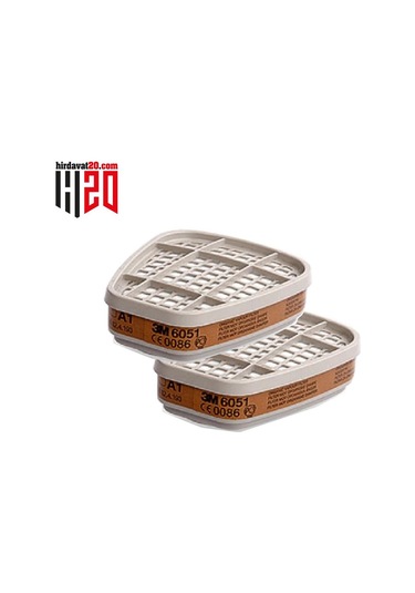 3M 6051 A1 Gaz ve Buhar Maske Filtresi 1 Çift