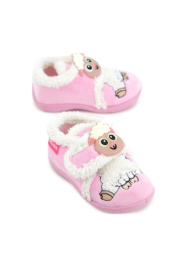 Gezer Kız Çocuk Bebe Cırtlı Ayarlanabilir Günlük Okul Kreş Panduf Ayakkabı Pembe