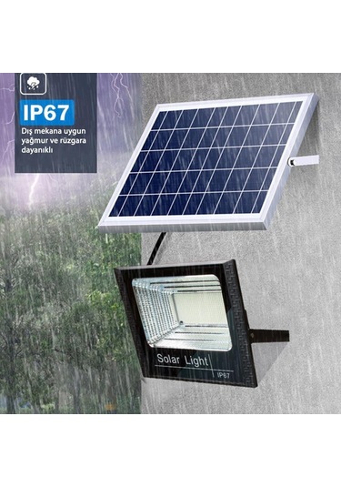 DLS 60W Güneş Enerjili Bahçe Aydınlatma Solar Sokak LED Projektör