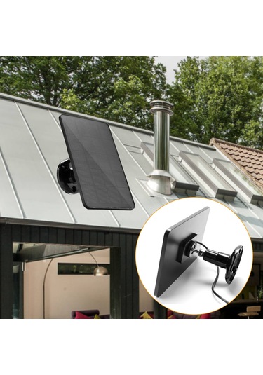 Dianziye Güvenlik Kamerası İçin Ip6 Su Geçirmez 360 Derece Ayarlanabilir 10w 5v Şarjlı Solar Panel, Type-c Portlu