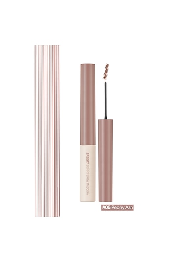 Özel Fırça Tasarımlı, Yoğun Pigmentli Kaş Maskarası Perıpera Speedy Skinny Brow Mascara 05 Peony Ash 05