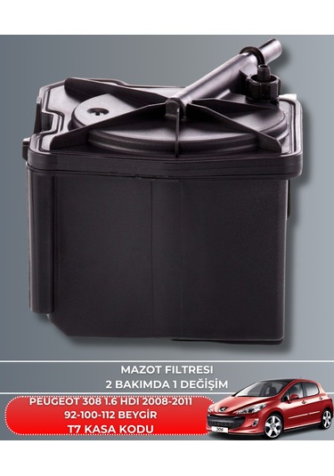 Peugeot 308 1.6 Hdı 2008-2009-2010-2011 92-100-112 Beygir Mazot Yakıt Filtresi