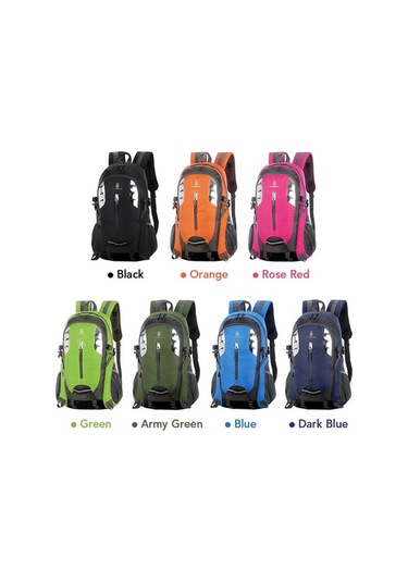 Novahub Kamp, Yürüyüş & Seyahat İçin Çok Cepli Nylon Sırt Çantası - Yeşil, Siyah, Mavi, Turuncu Seçenekleri Mavi Mavi