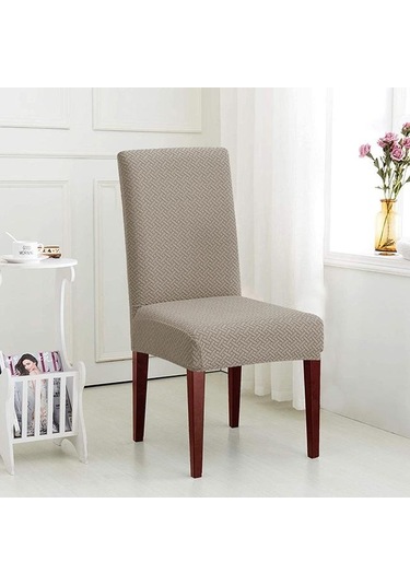 Haki 1/2/4/6 Adet Elastik Sandalye Örtüleri Spandex Yemek Sandalyesi Slipcover Yemek Odası Düz Renk Sandalye Kılıfı Düğün Otel Ziyafet İçin 1-pcs