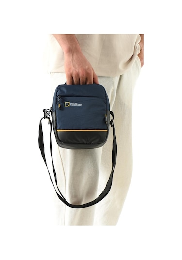 Erkek Omuz Çantası Elde Tutma 23 14 Cm Çapraz Askılı Postacı Çantası Mega Çanta Paraşüt Kumaş Lacivert