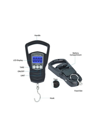 Fastbuy Lcd Ekranlı Taşınabilir Dijital Yay Ağırlığı 75 Kg 165 Lb Ev Bagaj Küçük Nesne Tartısı Hassas Kompakt Asma Toka Aaa P -
