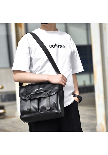 Sones Weıxıer D269 İş Gündelik Erkek Haberci Çantası Büyük Kapasiteli İş Giyim Fonksiyonel Çapraz Çantalar Siyah