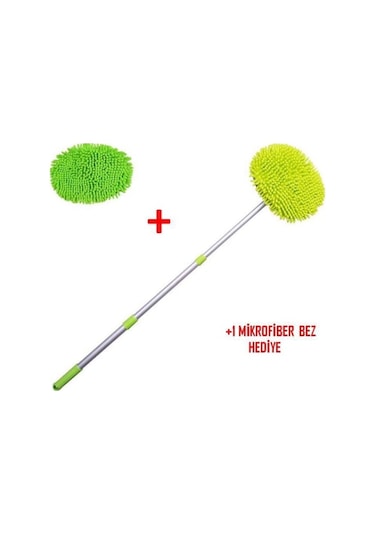 Yedek Bezli Mikrofiber Araba Yıkama Fırçası