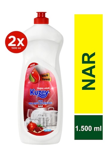 Kuzey Sıvı Bulaşık Deterjanı Nar 2'li 1.500 Lt