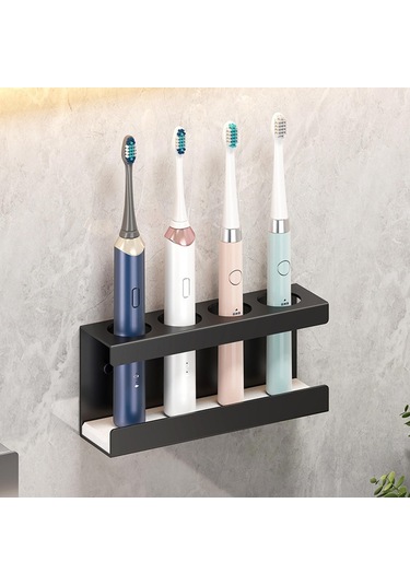 Suntek Elektrikli Diş Fırçası Tutucu Düzenleyici Banyo Duş Siyah