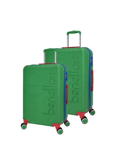 United Colors Of Benetton Lüx Abs 2'li Valiz Seti Büyük Boy - Orta Boy Yeşil Bnt500 Yeşil