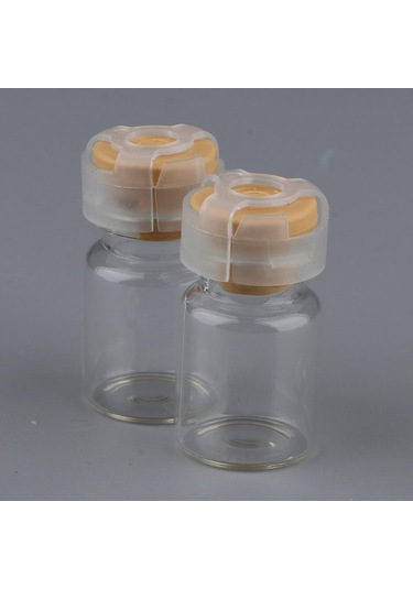 Suntek 20 Adet Boş Steril Cam Mühürlü Serum Şişeleri Sarı Sarı