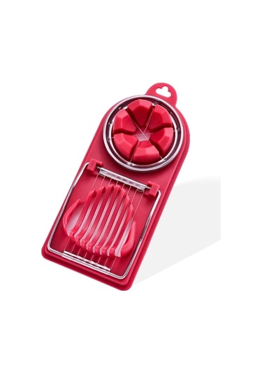 Rogfer 6 Adet Çok Fonksiyonlu Yumurta Kesici Mutfak Aleti Paslanmaz Çelik Süslü Yumurta Kesici Kırmızı Şarap Diğer Diğer