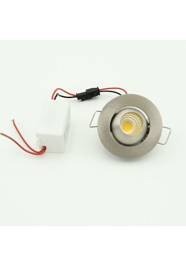 Manda Gözü Saten Krom Sıva Altı Spot Cob Led Armatür 3W Krom