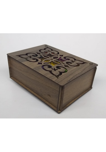 Ahşap Çay Kutusu Tea Box 9 Bölmeli Gdz 72 Adet Bitki Çayı Dahil Çok Renkli