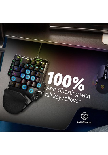 Vertux Combat Quickstrike Tek Elli Joystick Destekli Oyuncu Klavye