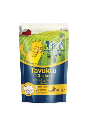 Petipure Tavuklu Kuru Yetişkin Kedi Maması 500 G