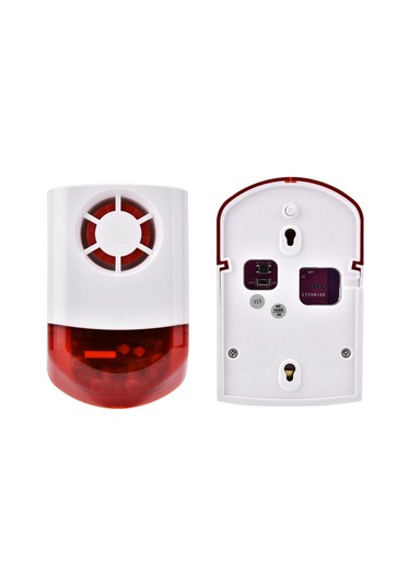 Geeroyoo Ev Alarm Sistemiyle Uyumlu Kablosuz 120db Sesli Işıkli Alarm, Dahili Pil Ve 433mhz Rf, Ev/ofis/gömlek Depoları İçin