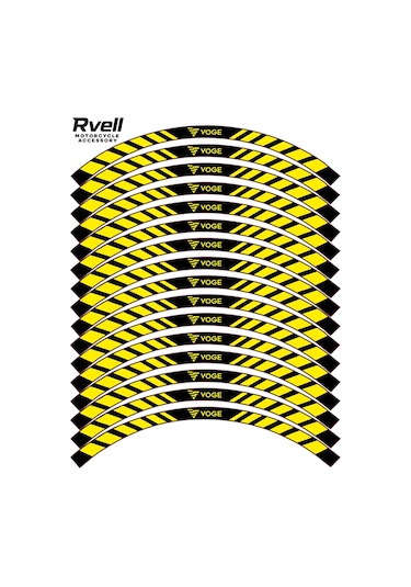 Rvell Voge Uyumlu Jant Şeridi Sarı 002 1.Resim
