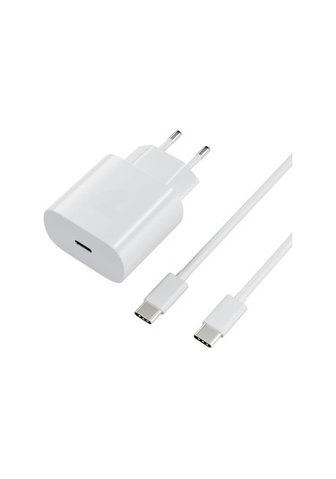 Forzacase Xiaomi - Redmi - Mi İle Uyumlu Hızlı Şarj 25w Type-c To Type-c Şarj Cihazı Seti - Fc1026 Beyaz