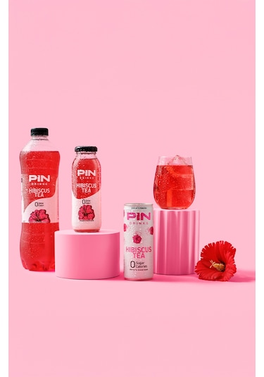 Pin Hibiskus Çayı - Şekersiz & Kalorisiz 1 Litre X 6 Adet Ice Tea