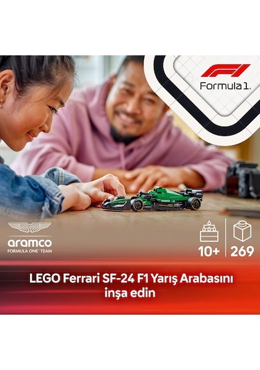 LEGO® Speed Champions KICK Sauber F1® Team C44 Yarış Arabası 77247 - 10 Yaş ve Üzeri Çocuklar için Yaratıcı Oyuncak Yapım Seti (259 Parça)