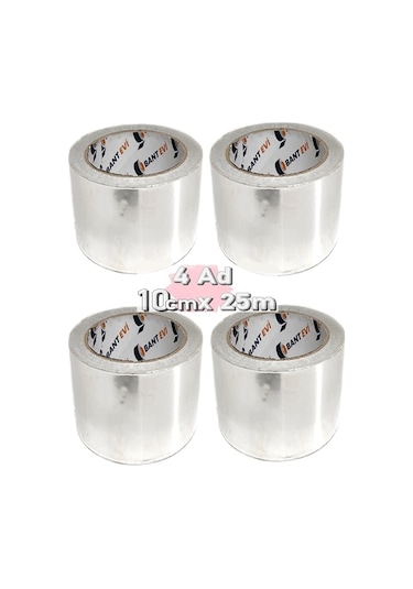 Alüminyum Folyo Bant 4 Adet 100mm Yanmaz Folyo Bant 10cm