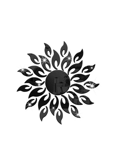 Dianziye Siyah Plastik Ayna Duvar Sticker Seti - 27 Adet Ev Dekorasyonu Arka Plan, Hafif, Kolay Kurulum, Kaldırılabilir, Çizik Koruyucu Filmi Siyah