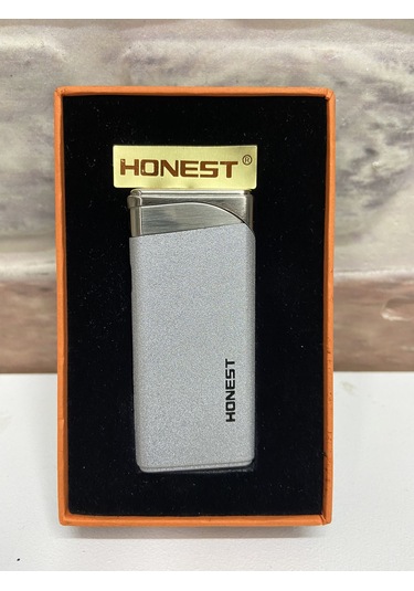 Honest Marka Gümüş Gri Kırmızı Yanmalı İnce Model Gazlı