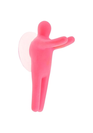 Homyl Renkli Diş Fırçası Tutucu Askı Vantuz Kancaları Banyo Pembe