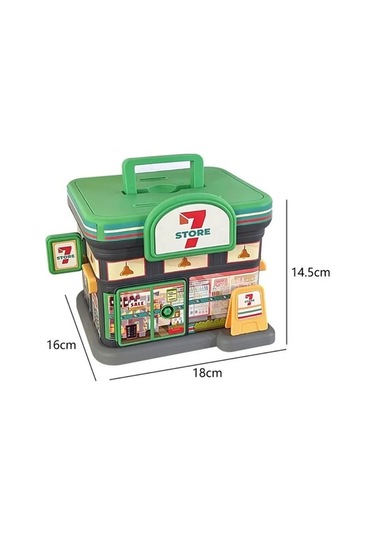 Maoyaya Yaratıcı Mağaza Şekilli Plastik Para Kutusu, Tuş Kilidi, Çok Renkli Çok Renkli