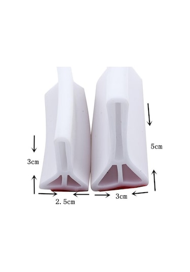 50-300 Cm Kauçuk Silikon Duş Bariyeri Su Durdurucu Banyo Su Geçirmez Şerit 3cm-beyaz 100cm