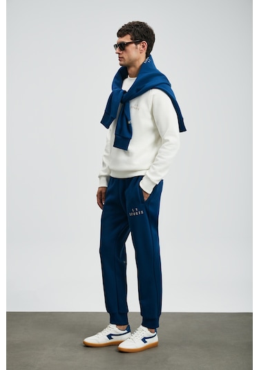 Lufian Sıgma Erkek Sweatshirt Kırık Beyaz Kırık Beyaz 112030186100510 Beyaz