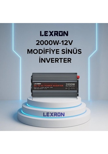 Lexron - İnges 2000 Watt Modifiye Sinüs İnverter - 12 Volt - 220 Volt Çevirici