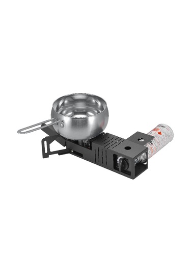 Lixada Süper Hafif Mini Cep Açık Pişirme Brülör Katlanır Siyah