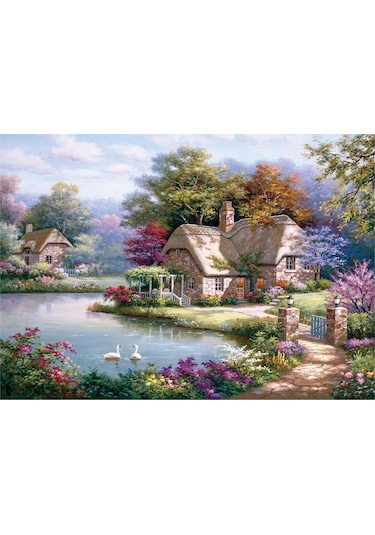 Anatolian 1500 Parçalık Puzzle - Kuğular ve Kır Evi 4529