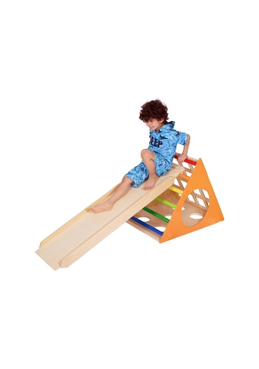 Wood&joy Üçgen Pikler Geometrık Rampa ve Kaydırak