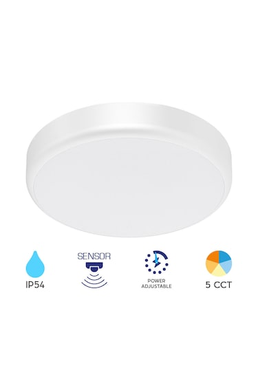 Braytron 5 Renk Sensörlü Grande 20w Sensörlü Led Tavan Armatürü Beyaz
