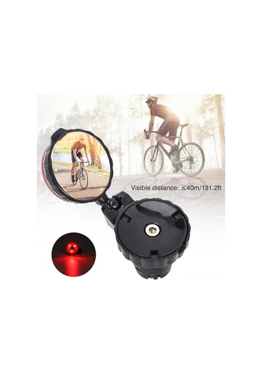Geeroyoo Yol Bisikleti İçin Ayarlanabilir, 3 Işık Modlu, Dayanıklı Minik Geribakış Aynası - Bisiklet Güvenlik Aksesuarı 42g