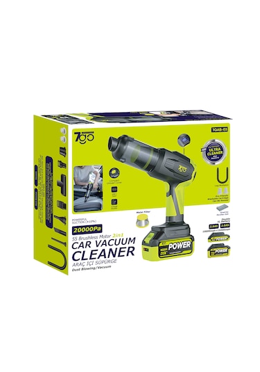 7go 7GAB-03 20.000PA Güçlü Emiş 25.000mAH Kablosuz Araç İçi Süpürge