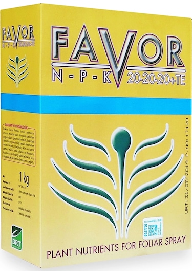 Doktor Tarsa Favor Npk 20-20-20+te 1kg Harmanlanmış Yaprak Gübresi