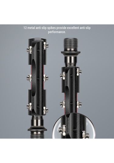 Yifomall Alüminyum Bisiklet Pedalları, Üç Rolmeli, Anti-kayma Tırnaklı, Sağ-sol İşaretli, 244g, Mor - Dağ Yolu Ve Yolluk Bisikletleri İçin Dayanıklı