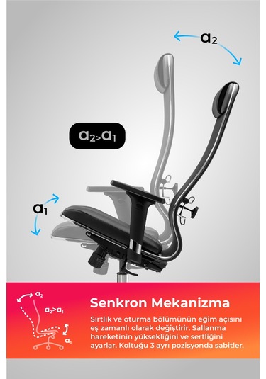 Ergolife Synchrosit 10 Ergonomik Ofis Sandalyesi Bel Destekli, Yükseklik Ayarlı, Çalışma Sandalyesi -1d1.d.1.333 Çok Renkli Ergolife Synchrosit 10 Ergonomik Ofis Sandalyesi Bel Destekli, Yükseklik Ayarlı, Çalışma Sandalyesi -1d1.d.1.333 Çok Renkli